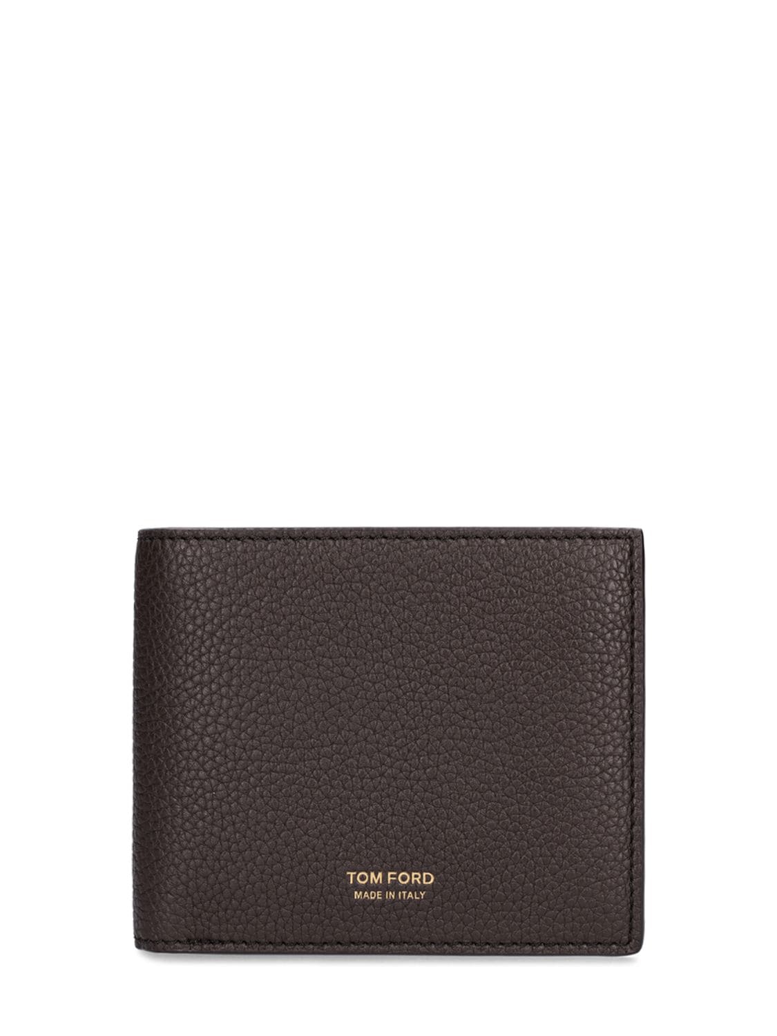 Soft Grain Leather Wallet W/logo - TOM FORD - Modalova