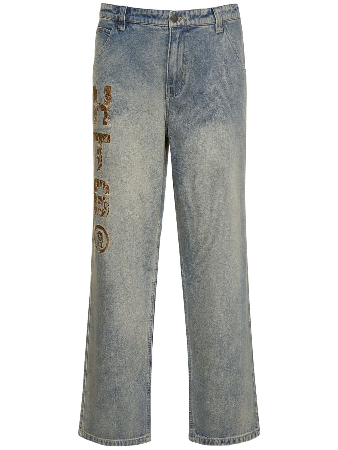 Logo Cotton Denim Jeans - HONOR THE GIFT - Modalova
