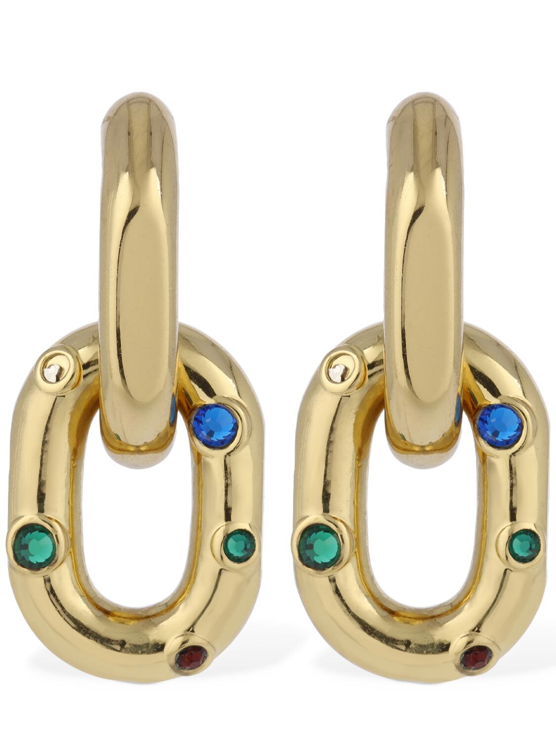 Xl Double Link Earrings W/ Crystal - PACO RABANNE - Modalova