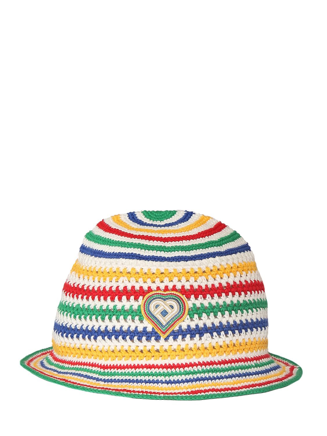 Striped Scuba Cotton Crochet Hat - CASABLANCA - Modalova