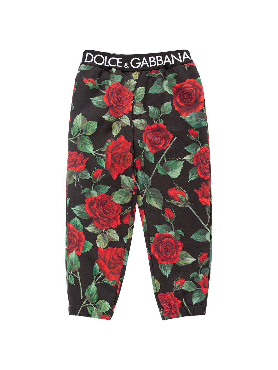 Pantaloni In Felpa Di Cotone Con Logo - DOLCE & GABBANA - Modalova