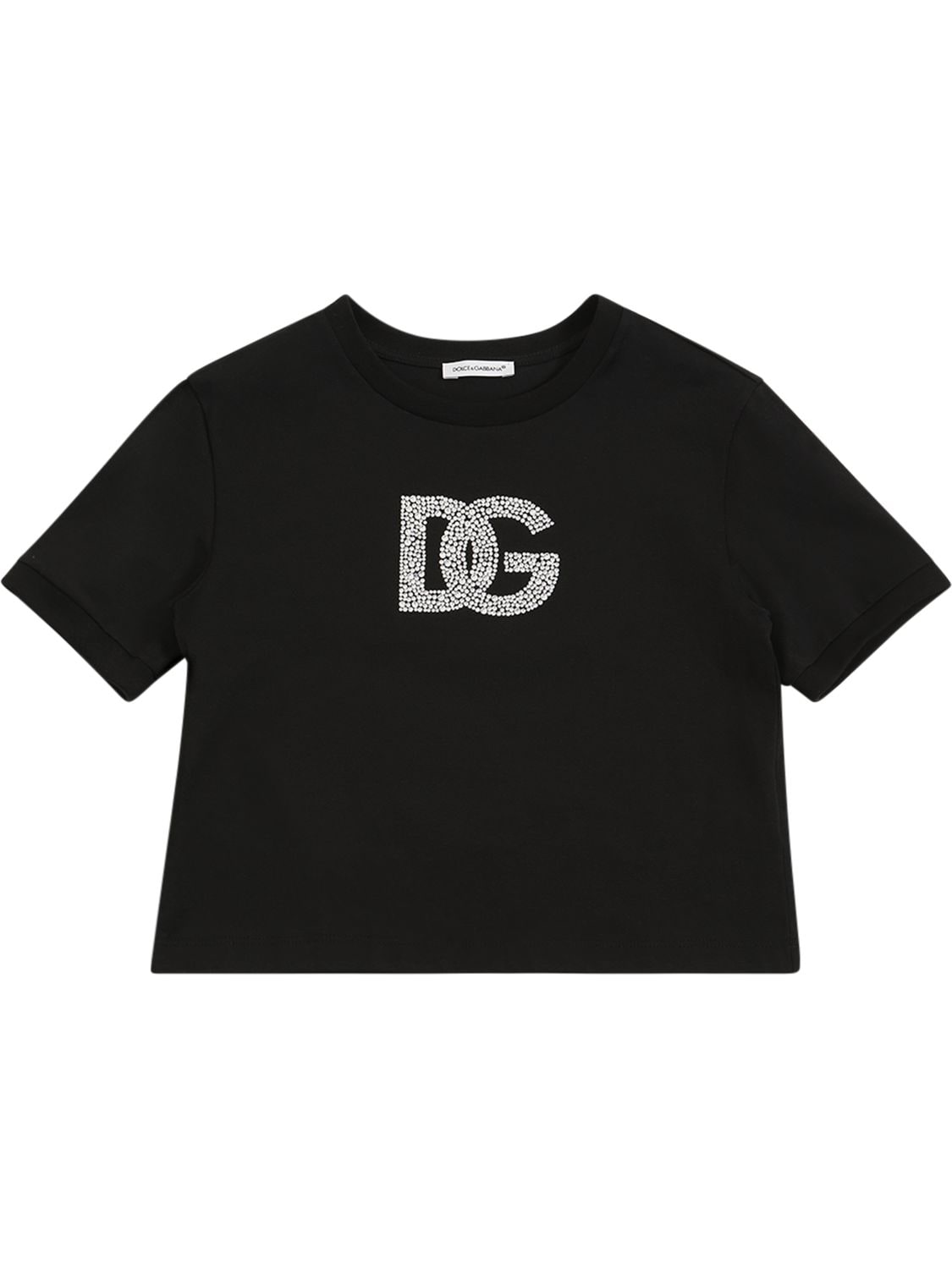 T-shirt In Jersey Di Cotone Con Logo - DOLCE & GABBANA - Modalova