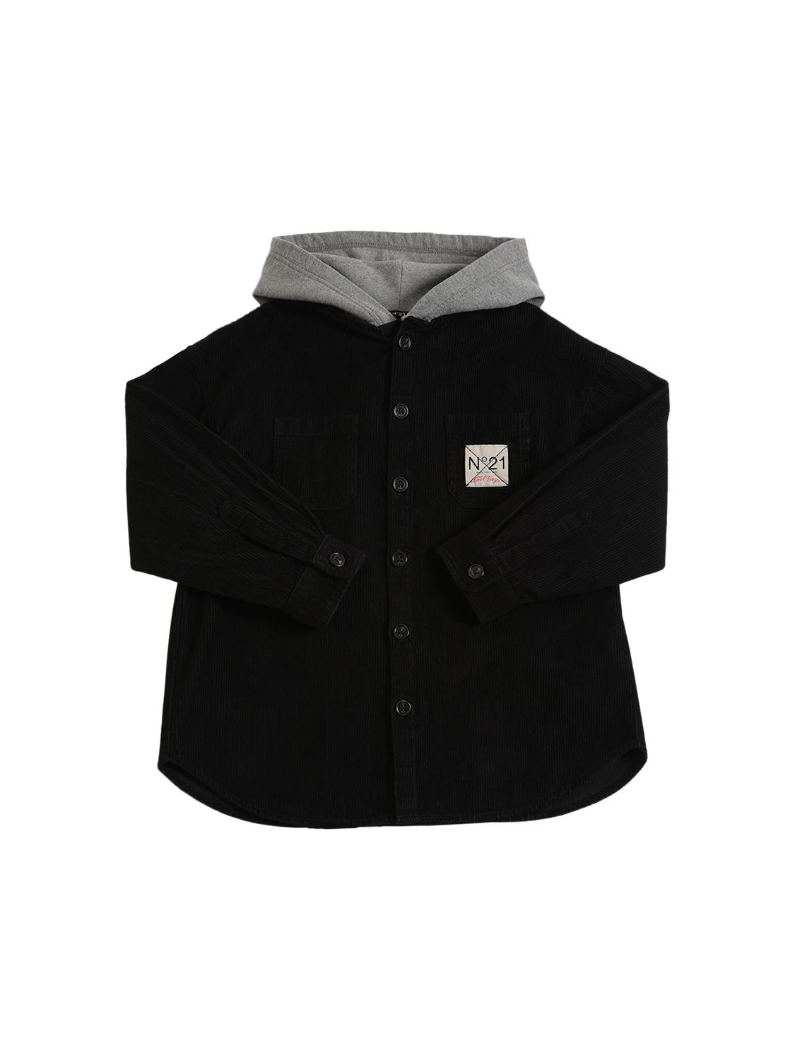Cotton Corduroy Shirt W/ Hood - N°21 - Modalova