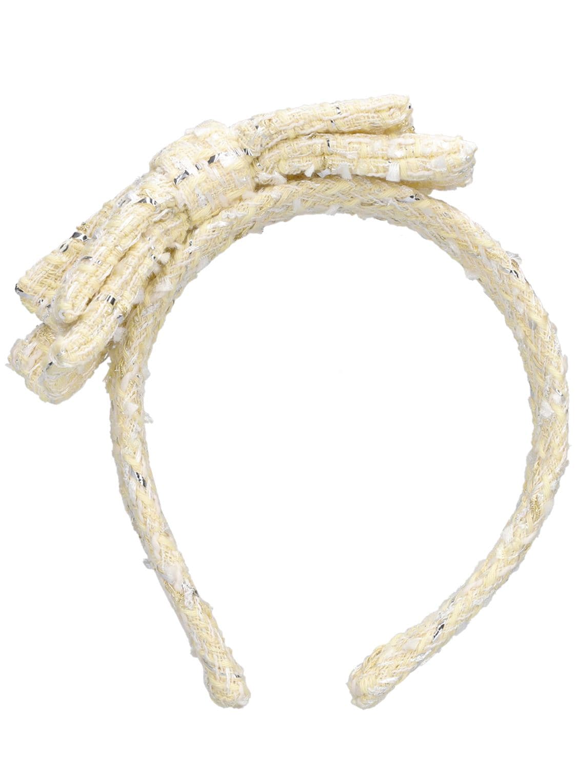 Cotton Bouclé Knit Headband W/ Bow - SELF-PORTRAIT - Modalova