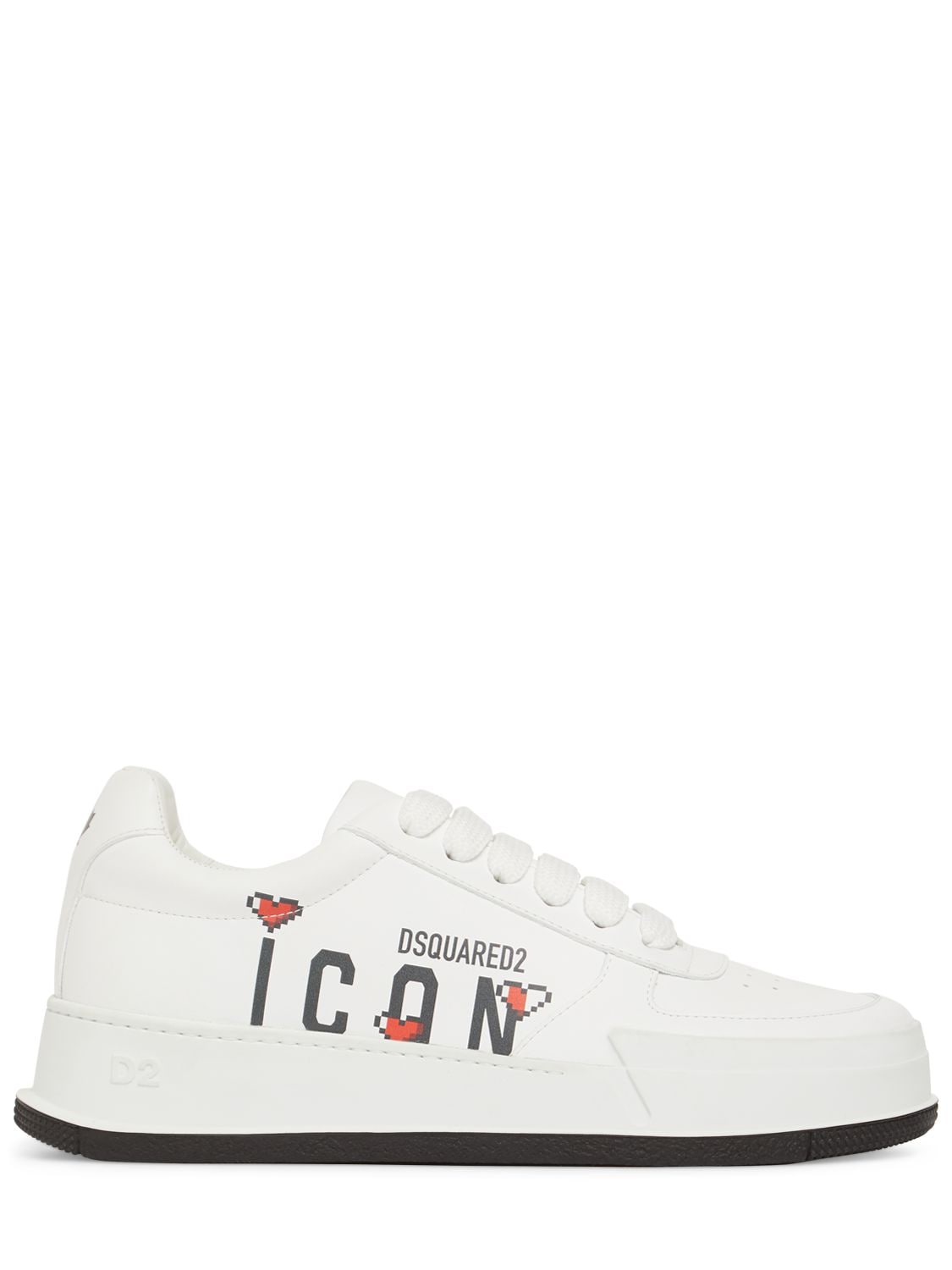 Icon Leather Low Top Sneakers - DSQUARED2 - Modalova