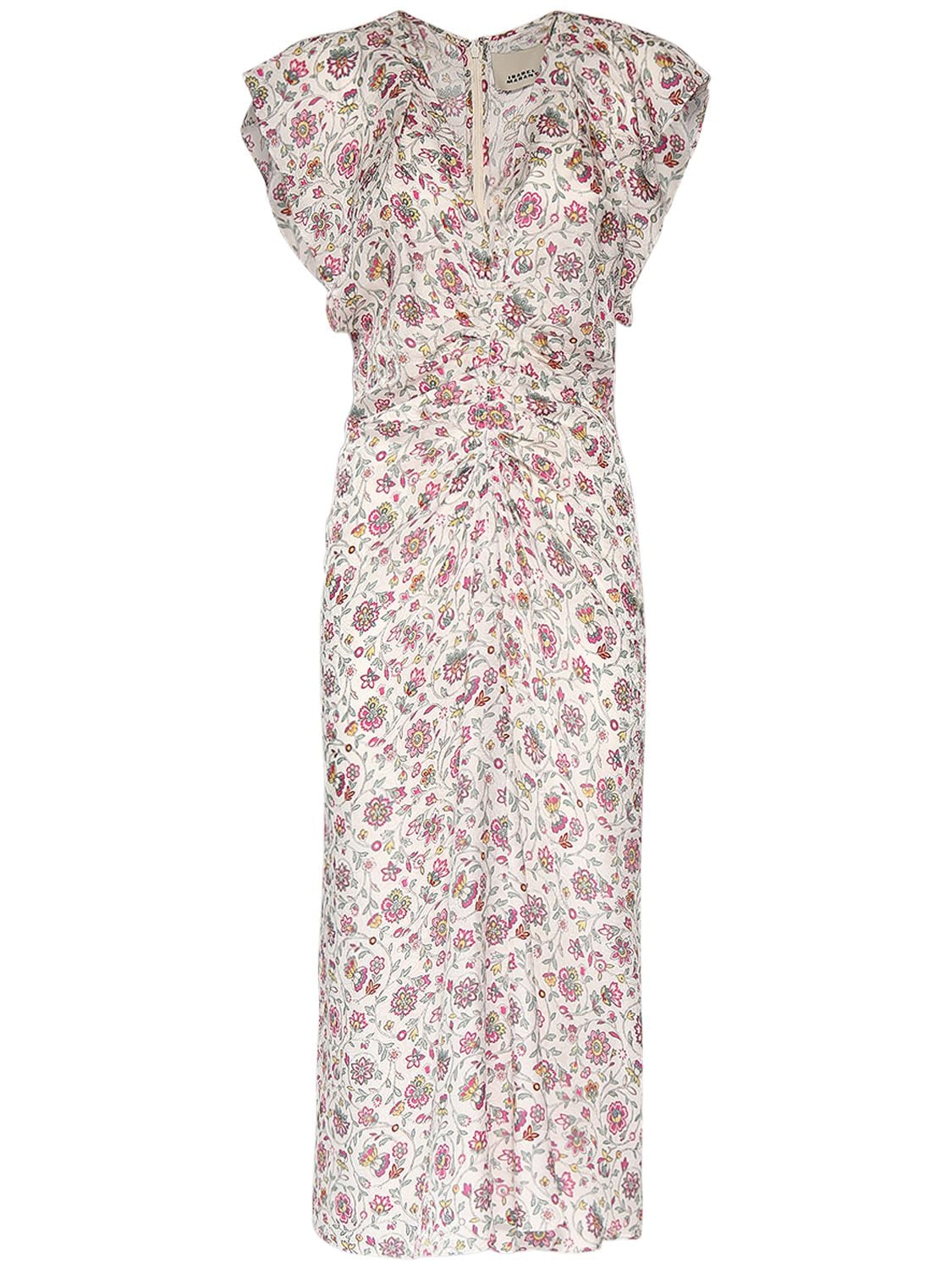 Lyndsay Floral Silk & Viscose Midi Dress - ISABEL MARANT - Modalova