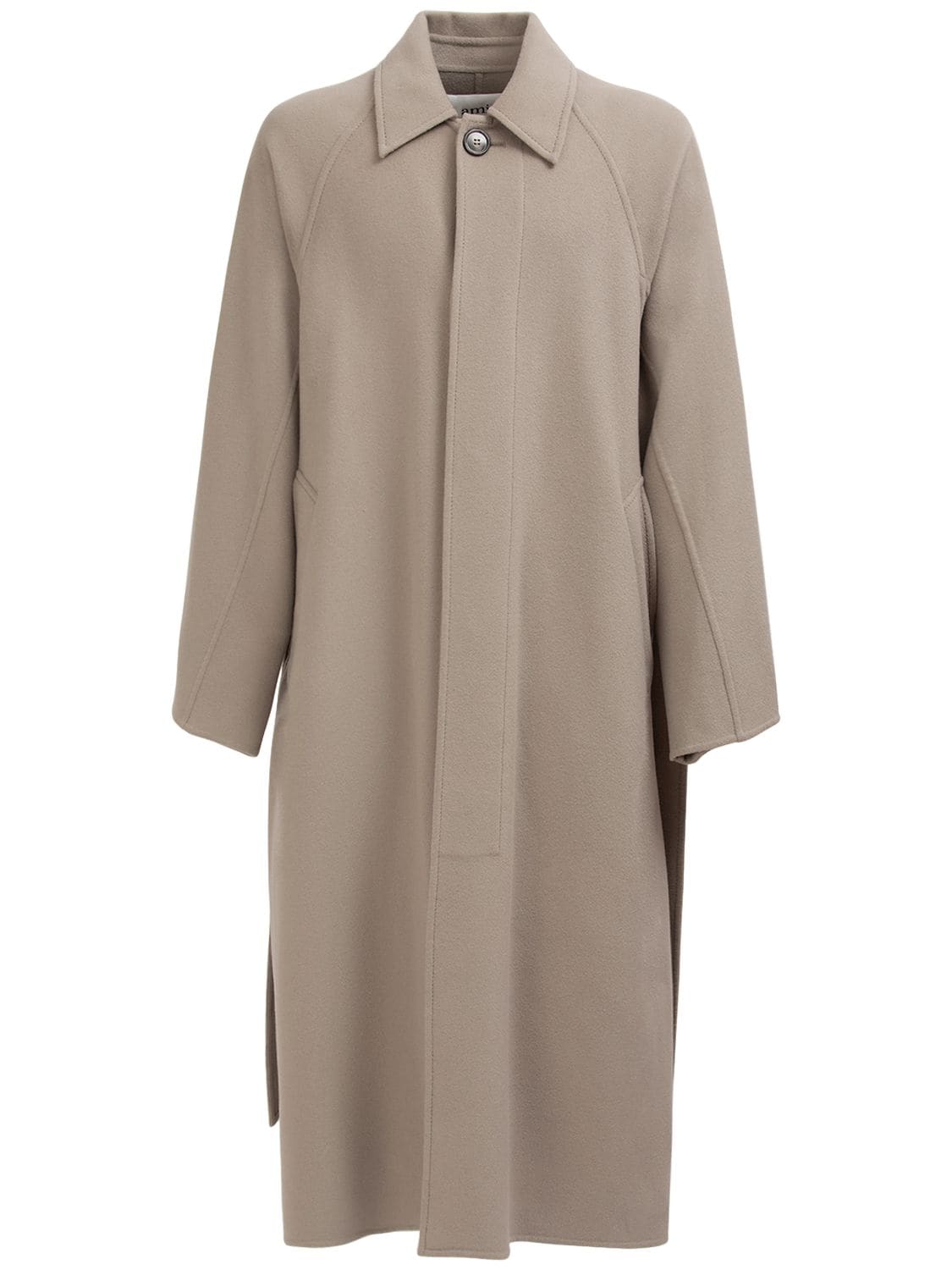Reversible Wool & Cashmere Coat - AMI PARIS - Modalova