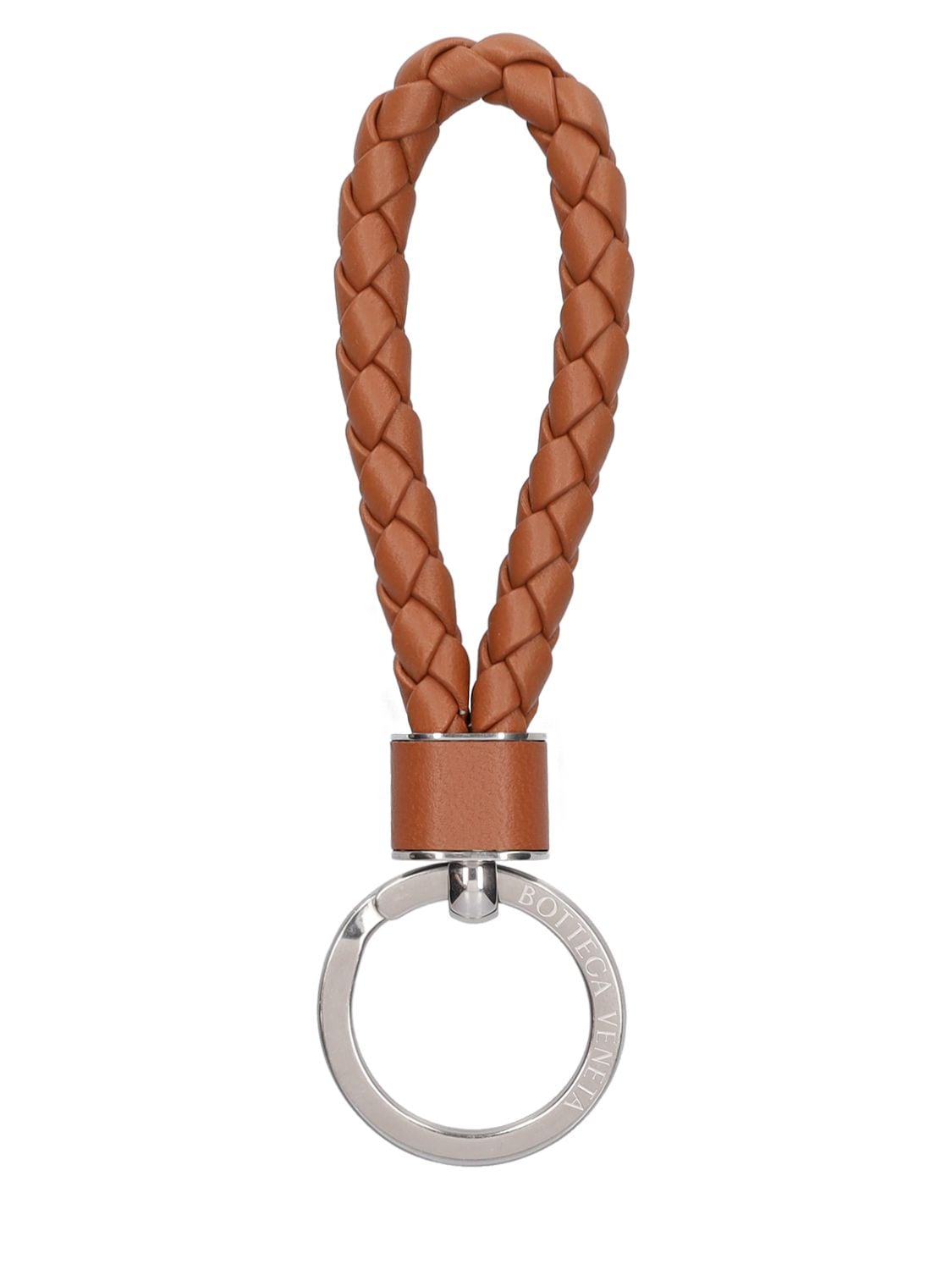 Intreccio Leather Key Ring - BOTTEGA VENETA - Modalova