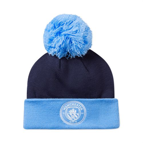 Manchester City Ftblessentials Pom Pom Beanie Hat, Dark Blue - PUMA - Modalova