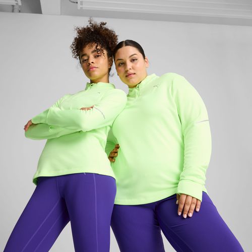 RUN Grid Fleece-Top mit halbem Reißverschluss Damen, , Größe: 3XL, Kleidung - PUMA - Modalova