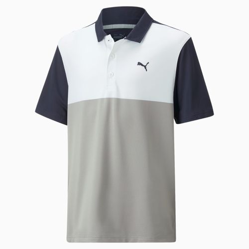 Cloudspun Colorblock Golf Polo Shirt Youth, Grey, size 13-14 Youth - PUMA - Modalova