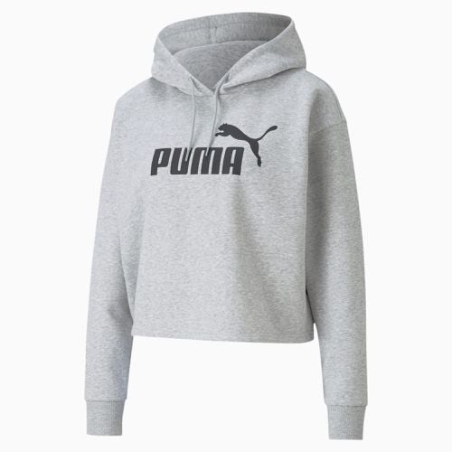 Felpa con cappuccio cropped con logo Essentials da donna, /Erica - PUMA - Modalova