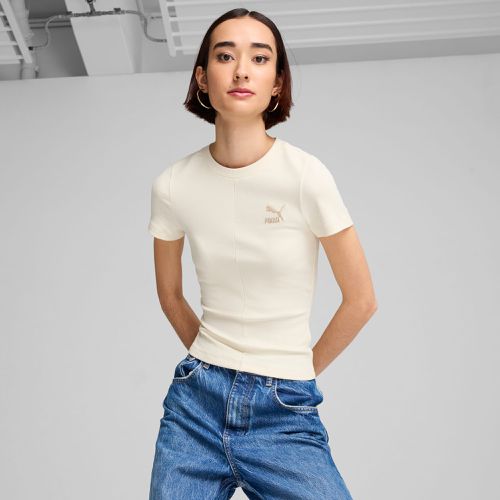 CLASSICS Geripptes Slim T-Shirt Damen, , Größe: L, Kleidung - PUMA - Modalova