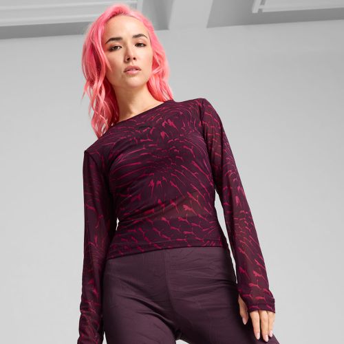 DARE TO Mesh Langarm-Shirt Damen, Mit Abstract Muster, , Größe: XS, Kleidung - PUMA - Modalova