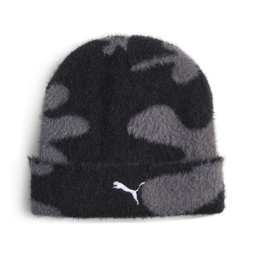 Gorro beanie de corona media de punto cepillado con estampado, Accesoiros, Negro, OSFA - PUMA - Modalova