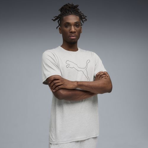 TAD ESSENTIALS Meliertes T-Shirt mit Cat Logo Herren, Kleidung, Grau, M - PUMA - Modalova