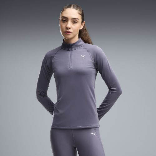 Top con zip corta RUN VELOCITY CLOUDSPUN da donna, Accessori, Grigio, S - PUMA - Modalova