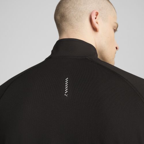 Top da running con zip corta VELOCITY CLOUDSPUN da uomo, Abbigliamento, Nero, XS - PUMA - Modalova