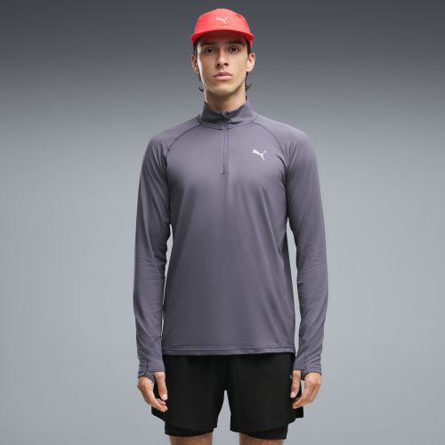 Top da running con zip corta VELOCITY CLOUDSPUN da uomo, Accessori, Grigio, XS - PUMA - Modalova