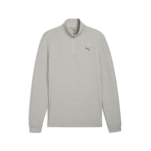 Top da training con zip corta CLOUDSPUN da uomo, Accessori, Grigio, S - PUMA - Modalova
