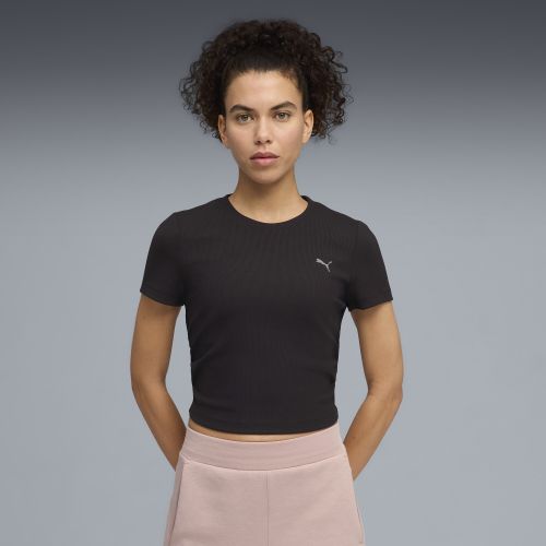 Camiseta de training CLOUDSPUN Ribbed Slim para mujer, Ropa, Negro, XXS - PUMA - Modalova