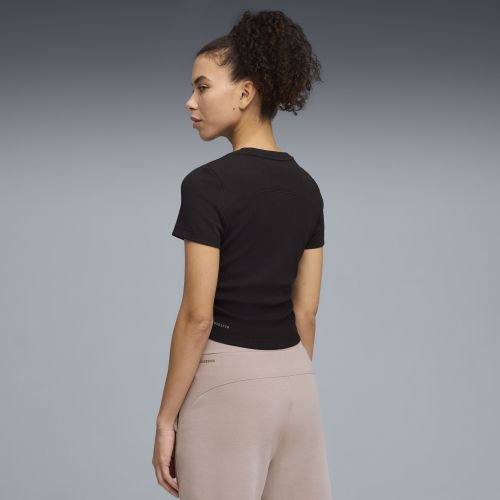 Camiseta de training CLOUDSPUN Ribbed Slim para mujer, Ropa, Negro, XXS - PUMA - Modalova