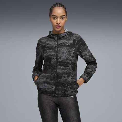 Chaqueta tejida estampada Run Velocity para mujer, Ropa, Negro, S - PUMA - Modalova