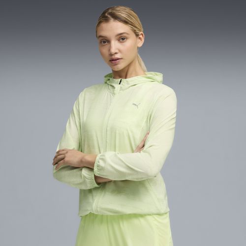 Chaqueta tejida estampada Run Velocity para mujer, Ropa, Verde, S - PUMA - Modalova