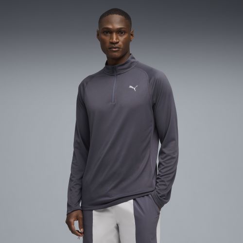 T-shirt da training con zip PWRTRAIN da uomo, Accessori, Grigio, S - PUMA - Modalova