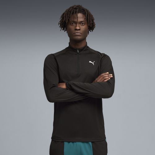T-shirt da training con zip PWRTRAIN da uomo, Accessori, Nero, S - PUMA - Modalova