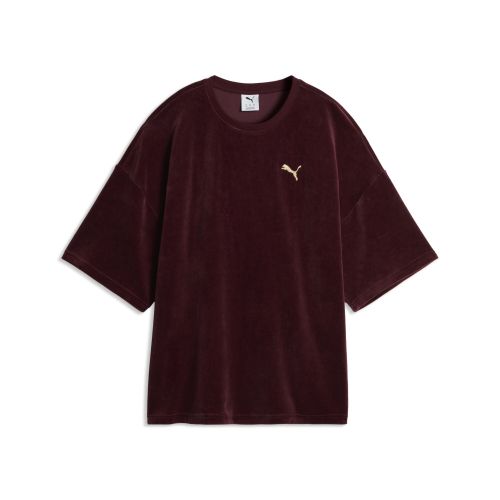 T-shirt oversize in velluto da donna, Abbigliamento, Viola, XXS - PUMA - Modalova
