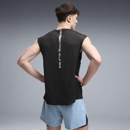 Top da uomo smanicato dalla vestibilità comoda Brightstride CLOUDSPUN, Abbigliamento, Nero, XS - PUMA - Modalova