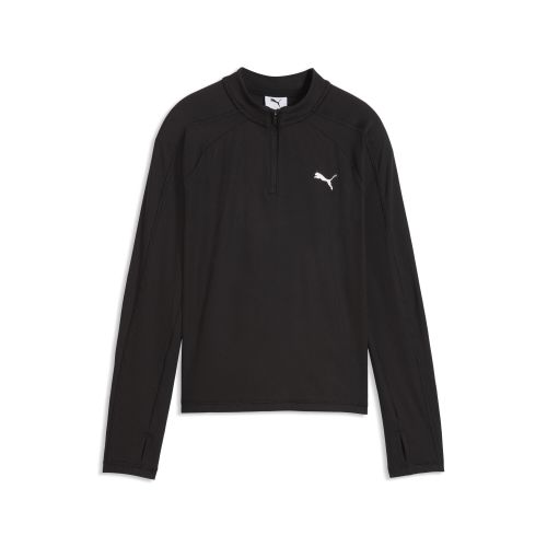 Maglietta a maniche lunghe con zip corta Train All Day Essentials per ragazzi, Accessori, Nero, 15-16Y - PUMA - Modalova