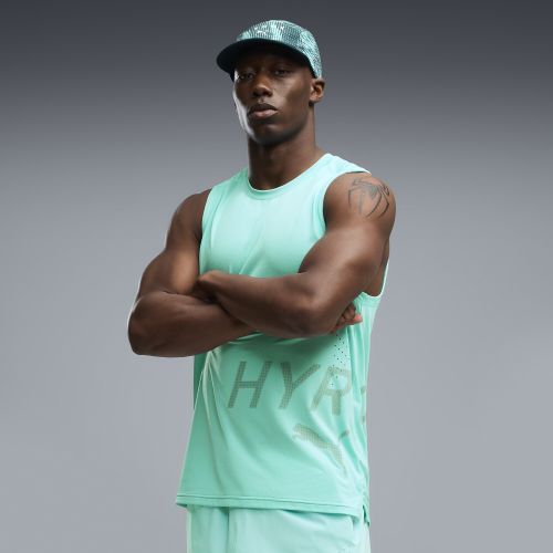 X HYROX PWRMODE Training Tank Top Men in Green | Size Large - PUMA - Modalova