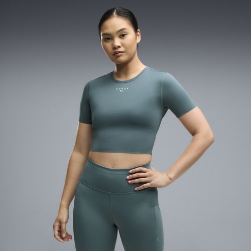 X HYROX PWRMODE Crop T-Shirt Women in Green | Size Small - PUMA - Modalova