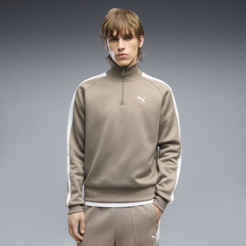 T7 Always On Quarter-Zip Track Jacket Men in Beige | Size Large - PUMA - Modalova