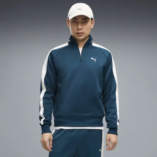 T7 Always On Quarter-Zip Track Jacket Men in Blue () | Size Large - PUMA - Modalova
