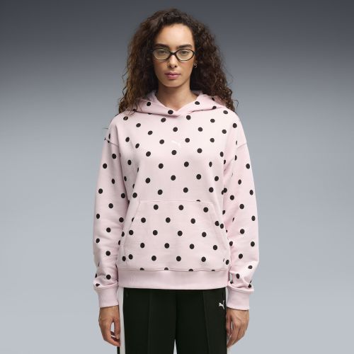 Relaxed Polka-Dot Hoodie Women in Pink | Size Medium - PUMA - Modalova