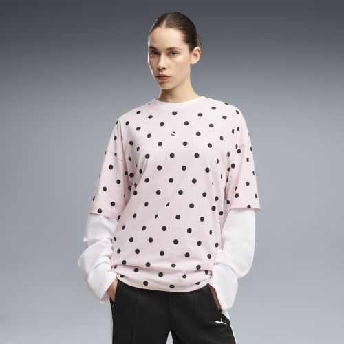 Oversized Polka-Dot T-Shirt Women in Pink | Size Medium - PUMA - Modalova