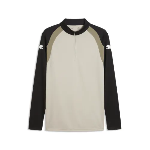 IndividualFINAL Slim Long Sleeve Quarter-Zip Top Men in Beige (/) | Size Large - PUMA - Modalova
