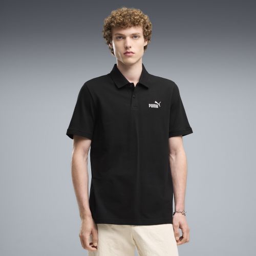 Polo in piqué con logo Essentials N. 1 da uomo, Abbigliamento, Nero, XS - PUMA - Modalova