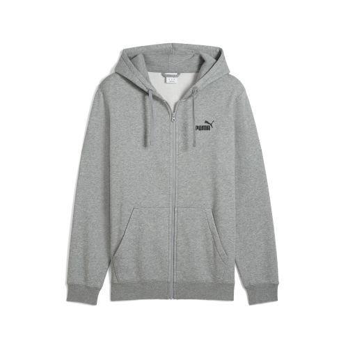 Essentials No. 1 Logo Full-Zip Hoodie Men in Gray () | Size Large - PUMA - Modalova