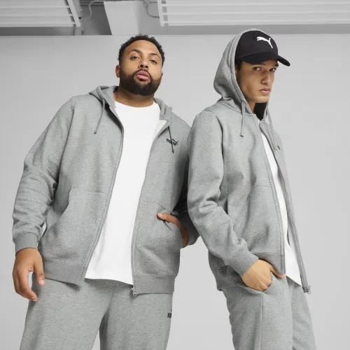 Essentials No. 1 Logo Full-Zip Hoodie Men in Gray () | Size Large - PUMA - Modalova