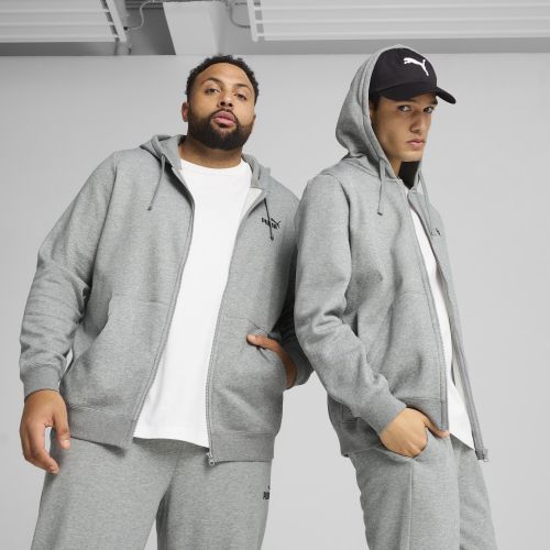 Essentials No. 1 Logo Full-Zip Hoodie Men in Gray | Size Large - PUMA - Modalova