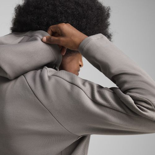 Felpa con zip integrale e cappuccio EVOSTRIPE da uomo, Abbigliamento, Grigio, L - PUMA - Modalova
