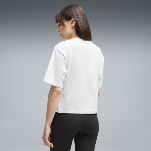 Camiseta corta holgada ESS con logotipo n.º 1 para mujer, Ropa, Blanco, XXS - PUMA - Modalova