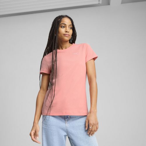 T-shirt a coste ESS ELEVATED da donna, Abbigliamento, Rosa, L - PUMA - Modalova