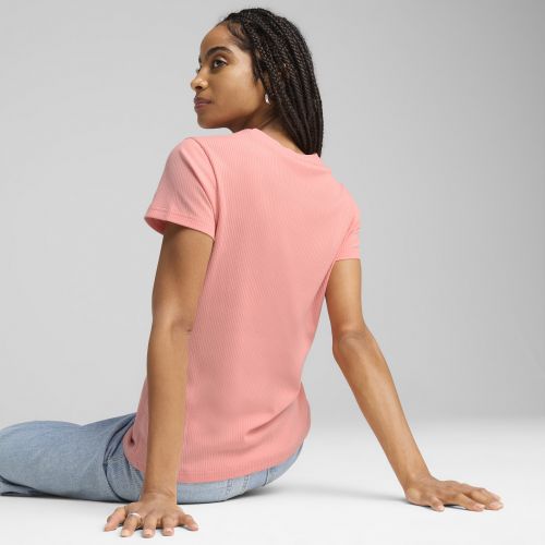 Camiseta de canalé ESS ELEVATED para mujer, Ropa, Rosa, L - PUMA - Modalova