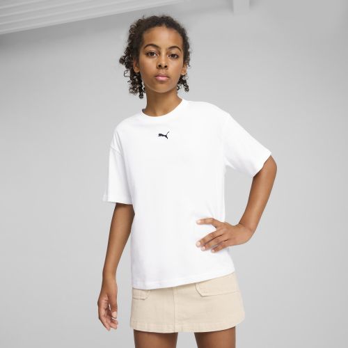 Camiseta de corte rectangular Essentials juvenil, Accesoiros, Blanco, 15-16Y - PUMA - Modalova