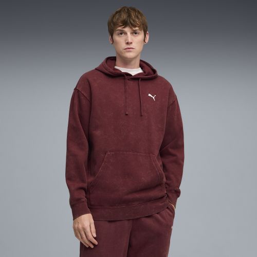 Essentials Elevated Relaxed Wash Hoodie Herren, Accessoires, Rot, XS - PUMA - Modalova